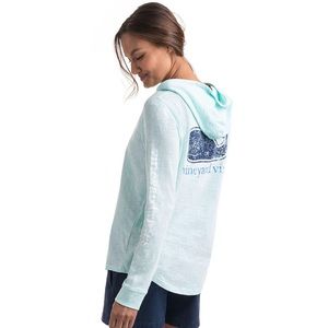 Light blue vineyard vines girls hoodie